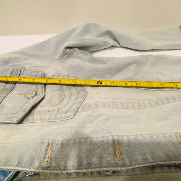 True Religion Oversized Cropped Jean Jacket “trucker jacket” - Picture 8 of 14